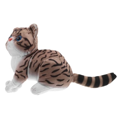 BESTonZON Katzenpuppenhaustiere Verkleiden Sie Sich Stofftier Cartoon Puppe Simulationstierpuppe Cartoon Puppe Katze Realistische Ausgestopfte Katze Realistische Katzenpuppe von BESTonZON