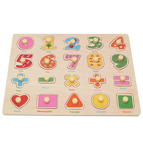 BESTonZON Puzzles aus Holz Kinder Puzzle rätselbuch Kinder kreativität Lernspielzeug holzspielsachen Erinnerungen Rätsel für Kleinkinder Puzzlespiele Mathe-Puzzle Erdfarben bilden Hölzern von BESTonZON
