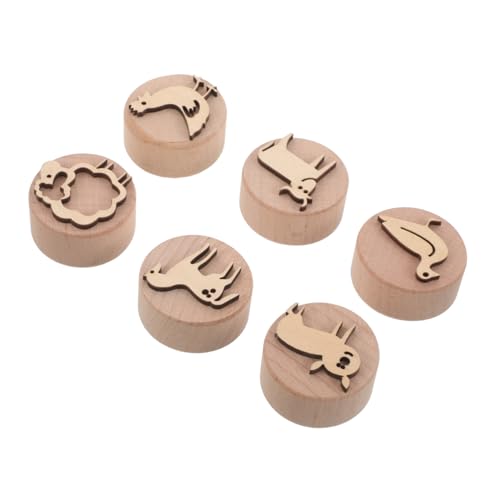 BESTonZON Kinderfarbgelder Tierstampfer Stempel für Kleinkinder Vorschulhandwerksvorräte Bastelsets für Handwerksvorräte für Kinderstempelspielzeug Zubehör aus Ton Holz Khaki BESTonZON Kinderfarbgelder Tierstampfer Stempel für Kleinkinder Vorschulhandwerksvorräte Bastelsets für Handwerksvorräte für Kinderstempelspielzeug Zubehör aus Ton Holz Khaki von BESTonZON