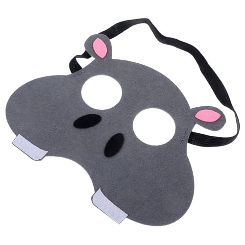 BESTonZON Kindergarten Performance Requisiten Maskerade Maske Gesicht Nilpferd Masken Wolf Weiße Maske Hautpflege Kostüm Skelett Nilpferd Maske Erwachsene Pelzige Maske Kopf von BESTonZON