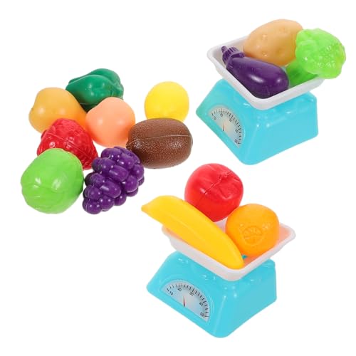 BESTonZON Kinderküchen Zubehör Spielset mit Mini Realistische Künstliche Früchte Gemüse Kompakt Vielseitig für Rollenspiele Familienaktivitäten und Kindgerechtes Kochen von BESTonZON