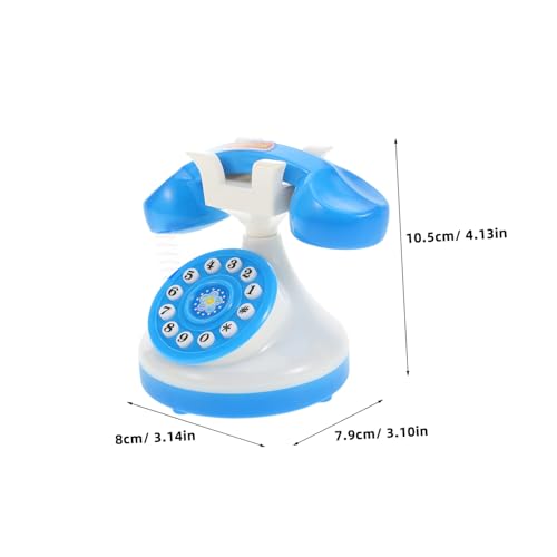 BESTonZON Kinderspiel Telefon Mini Telefon Nachbildung aus Kunststoff Interaktives Rollenspiel für Kreativität und Kommunikation Pädagogisch Blau ohne Batterien für Geburtstagsgeschenke von BESTonZON