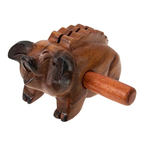 BESTonZON Klangspielzeug Aus Holzschwein Schweineförmige Dekoration Schweinförmiges Instrument Musikspielzeug Hölzernes Schweinförmige Verzierung von BESTonZON