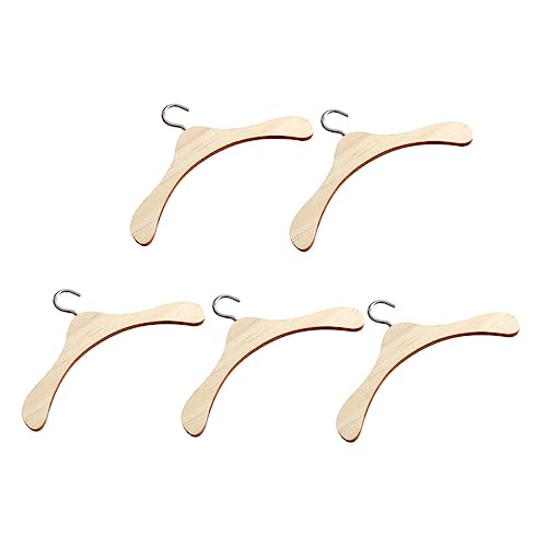 BESTonZON Kleiderbügel Für Puppen Robuste Holzkleiderbügel Naturfarbe Ideal Für Kinderkleidung Und Puppenmöbel änge von BESTonZON
