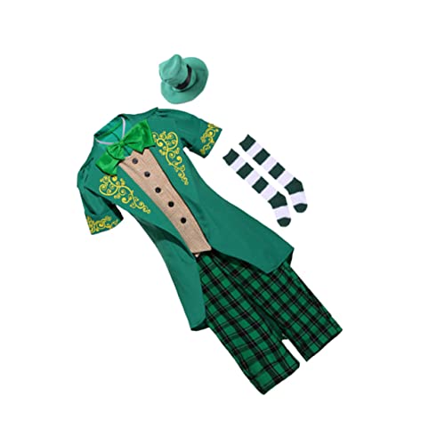 BESTonZON Kobold Kostüm karnevalskleidung für faschingkostüme für St Patrick's Day Kinderkleidung St. Patrick's Day-Outfit st. Patricks Kostüm Kobold Hut Hosenanzug Green BESTonZON Kobold Kostüm karnevalskleidung für faschingkostüme für St Patrick's Day Kinderkleidung St. Patrick's Day-Outfit st. Patricks Kostüm Kobold Hut Hosenanzug Green von BESTonZON