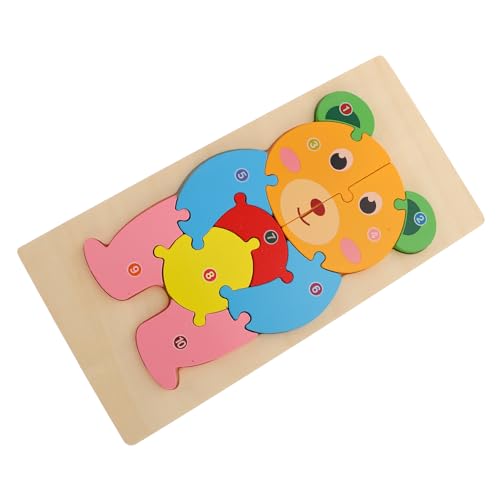 BESTonZON Tier-puzzlespielzeug Aus Holz – Frühlernpuzzle Für Kinder – Glatte Kanten Sicher Für Kleinkinder Pädagogisches 3D-puzzlespielzeug von BESTonZON