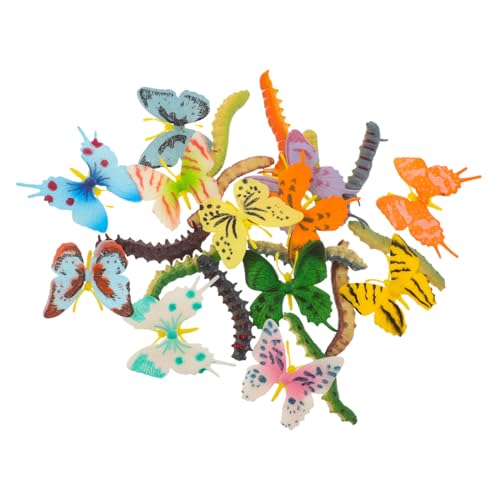 BESTonZON Kognitives Für Die Frühe Bildung Tierfiguren Aus Kunststoff Schmetterlings-spielzeugfiguren Tierfiguren Spielset Bugs Figuren Kindertierspielzeug Plastik von BESTonZON
