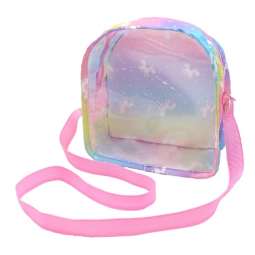 BESTonZON Kompakte Puppenzubehör Aufbewahrungstasche mit Transparentem Design und Tragegurt Strapazierfähige Kleine Tasche für Puppenkostüme und Babyfläschchen für Reisen und Outdoor von BESTonZON