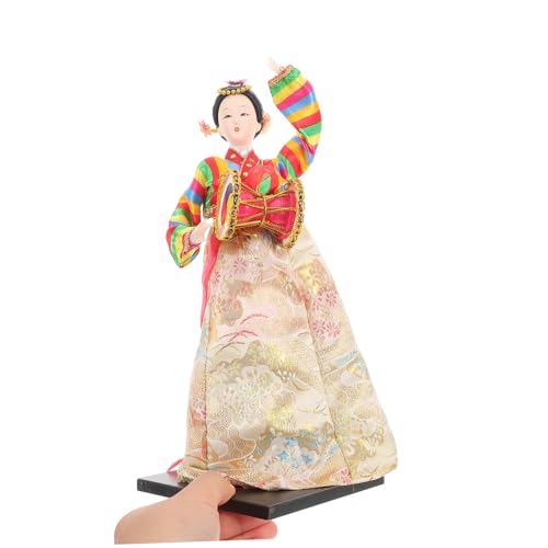 BESTonZON Koreanische Dekorpuppe aus Seide Traditionelles Kunsthandwerk Filigrane Asiatische Figur Handgefertigt als Wohnaccessoire Geschenkidee für Kulturfreunde von BESTonZON