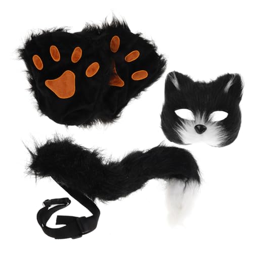 BESTonZON Kostümmaske Für Halloween Halbmaske Im Design Eines Weißen Fuchses Katzenmasken Aus Kunstfell Für Karneval Und Maskeraden Tierkostüm Accessoire Cosplay Party BESTonZON Kostümmaske Für Halloween Halbmaske Im Design Eines Weißen Fuchses Katzenmasken Aus Kunstfell Für Karneval Und Maskeraden Tierkostüm Accessoire Cosplay Party von BESTonZON