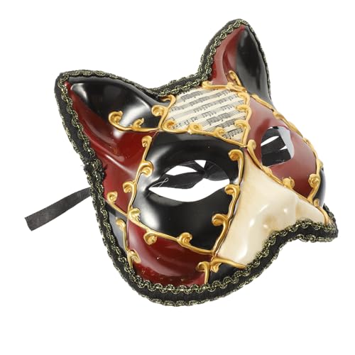 BESTonZON Kreative Halbgesichtige Fox Maske für Halloween Karneval Cosplay Einzigartige Tierverkleidung für Maskenbälle Partys Festivitäten Witzige Partyaccessoires aus Langlebigem von BESTonZON