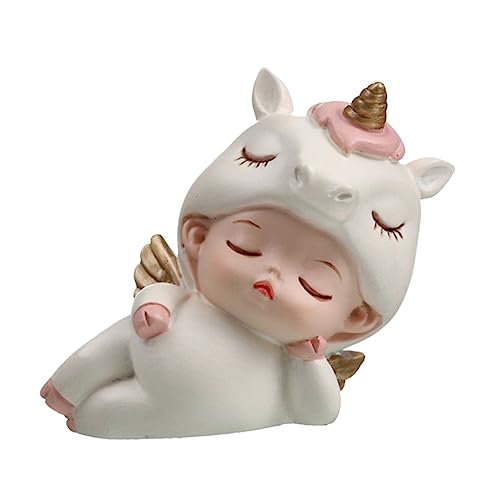 BESTonZON Kreative Tortendeko Resin Figur Einhornhut Kuchen Dekoration Niedliche Tortenstecker für Geburtstag Party Kinderzimmer Deko von BESTonZON