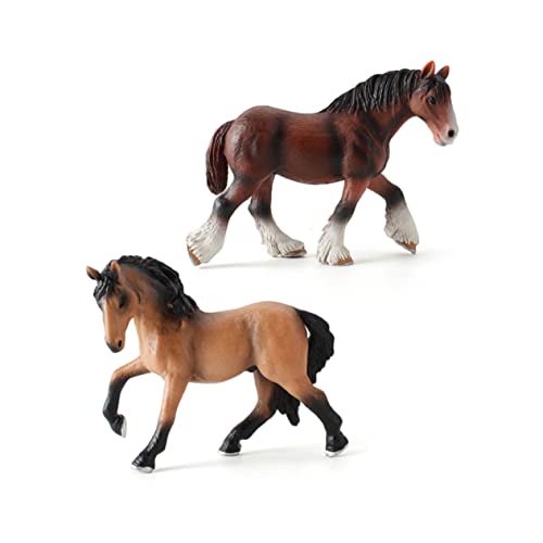 BESTonZON Kreatives Pferdemodell Aus Kunststoff Tier Ornament Für Dekoration Und Kinderspielzeug Für Zuhause Und Geschäfte Orange von BESTonZON