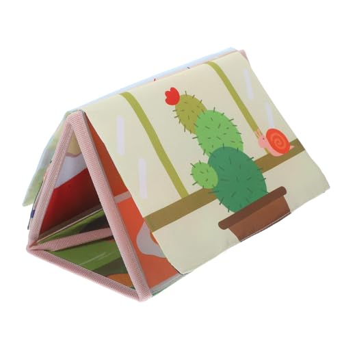 BESTonZON Kreatives Stoffbuch Für Fühlbuch Mit Spiegel Knisterndem Material Und Bunten Farben Für Sensorische Entwicklung Kleinkinder Ab Monaten von BESTonZON