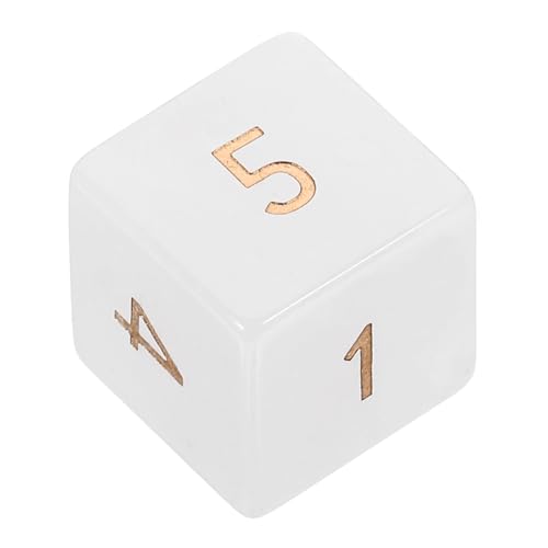 BESTonZON Kristallwürfel ausstecher rund Corner Rounder Kristallfarbe brettspiel Boardgames große nummerierte Würfel Spielwürfel Requisiten kleine Würfel Partywürfel Stütze Weißer Kristall von BESTonZON