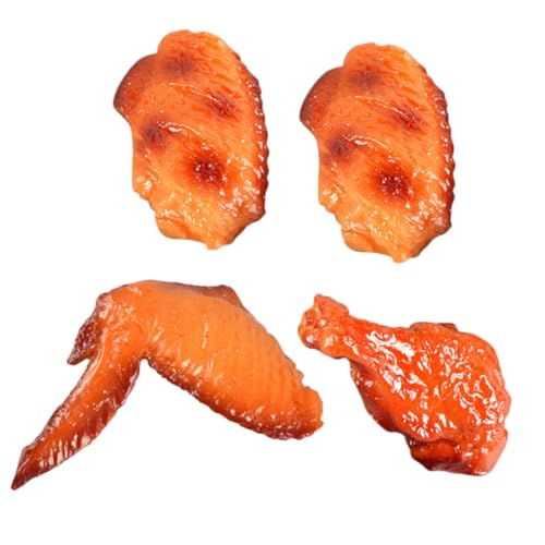 BESTonZON Künstliches Hähnchenflügel und Keulenmodell Teilig PVC Realistische Food Display Dekoration Langlebig Vielseitig für Fotografie Küche Party Wohnzimmer von BESTonZON