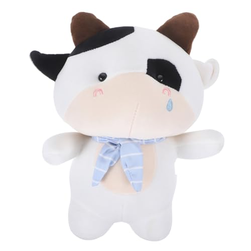BESTonZON Kuhpuppe kühe für Cow Plush Kuh Kuh süßes Kuh Plüsch entzückendes Kuhspielzeug ausgestopfte Tiere Kuschelkuh PP Baumwolle Weiß von BESTonZON