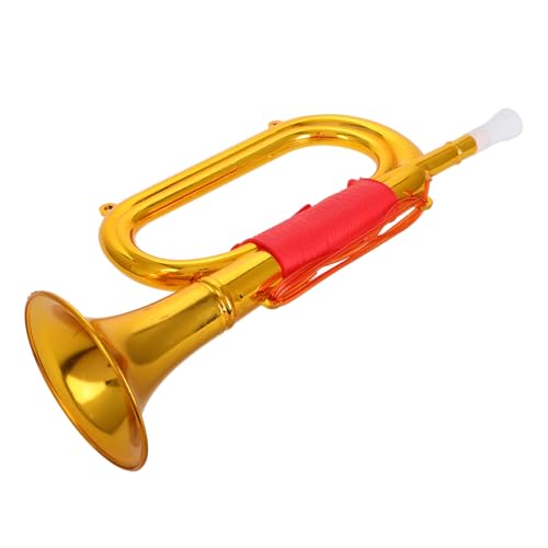 BESTonZON Kunststoff Trompete für Goldene Requisite für Bühnenaufführungen Musikinstrument für Rollenspiele für Jungen von BESTonZON