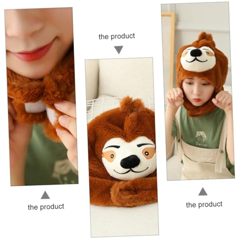 BESTonZON Kuschelige Baumfaultier Mütze aus Dickem Plüsch Weicher für Erwachsene Warmes Kostümzubehör für Karneval Fasching Musikfestival und Rollenspiele BESTonZON Kuschelige Baumfaultier Mütze aus Dickem Plüsch Weicher für Erwachsene Warmes Kostümzubehör für Karneval Fasching Musikfestival und Rollenspiele von BESTonZON