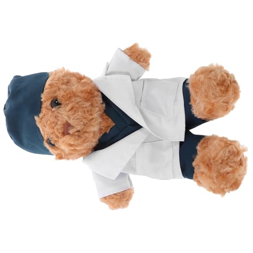 BESTonZON Kuscheliger Arzt Plüschbär Braune Stofftier Puppe im Medizinischen Outfit für Medizinstudenten und Medizinisches Fachpersonal Kreative Dekoration BESTonZON Kuscheliger Arzt Plüschbär Braune Stofftier Puppe im Medizinischen Outfit für Medizinstudenten und Medizinisches Fachpersonal Kreative Dekoration von BESTonZON