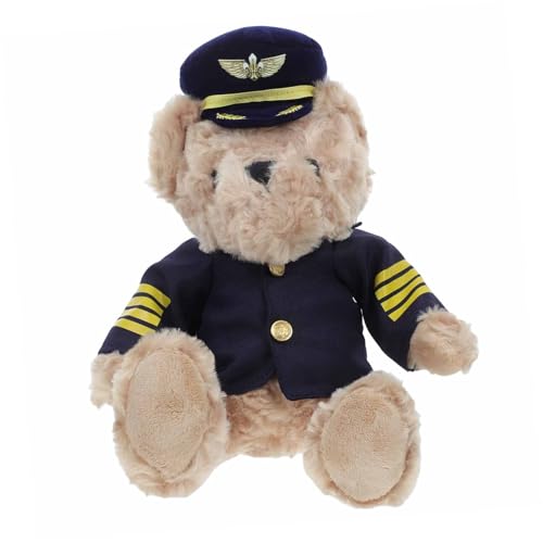 BESTonZON Kuscheliger Pilot Teddybär Weicher Plüsch Kuscheltier für Junge Mädchen Geschenk und Dekoration für Pilotenthemen und Shower BESTonZON Kuscheliger Pilot Teddybär Weicher Plüsch Kuscheltier für Junge Mädchen Geschenk und Dekoration für Pilotenthemen und Shower von BESTonZON