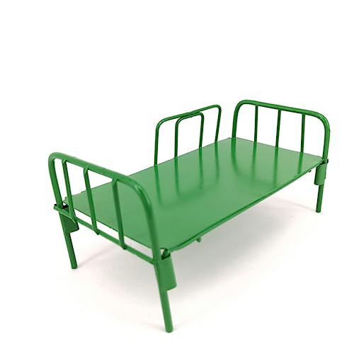 BESTonZON Miniatur Schlafbett Für Ornament Soldaten Schlafsaal Requisiten Dekoration Für Kinderzimmer Spielzeug Für Kreative Rollenspiele Grün von BESTonZON