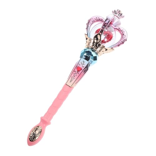 BESTonZON Leuchtender Musik zauberstab für Drehlicht Sicheres Party Bühnenaccessoire Kostüm Prop für Mädchen Vielseitiger Spiel Geburtstagszauberstab von BESTonZON