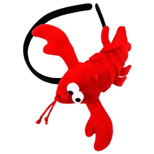 BESTonZON Lustiger Hummer Haarreif mit Dekorativer Puppenverzierung Aquatisches Tier Stirnband für Erwachsene Vielseitiger Haarschmuck für Halloween Karneval und Fotoshootings von BESTonZON