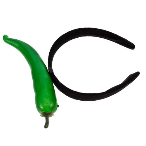 BESTonZON Lustiges Chili Haarband Damen Einzigartiges Gemüse Design Bequemes Stirnband für Party Festival Dekorativer Haarschmuck Auffälliges Accessoire für Frauen und Mädchen von BESTonZON