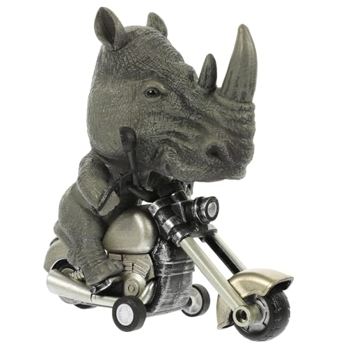BESTonZON Lustiges Tier Motorrad aus Hochwertigem Kunststoff Robustes Trägheitsfahrzeug Kompakte Motorbike Figur als Desktop Dekoration für Eltern Sicher und Pädagogisch von BESTonZON