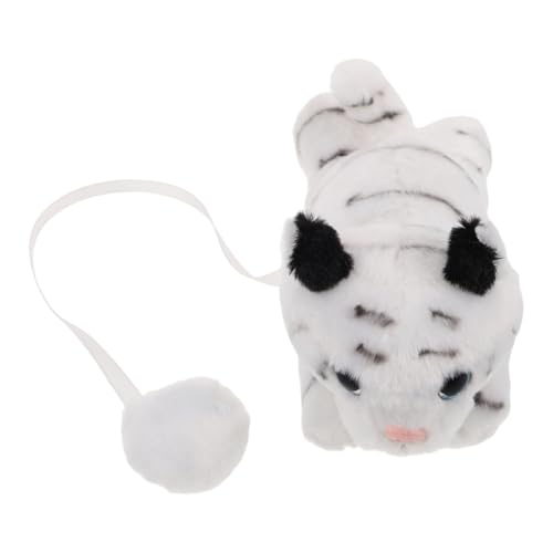 BESTonZON Magnetpuppe Auf Schulter Mini-Tiger-stofftier Tierkuscheltiere Stofftigermodell Tierische Partygeschenke Kleines Tiger-stofftier Realistische Tiger Schmuck Tiger Figur Plüsch Weiß von BESTonZON