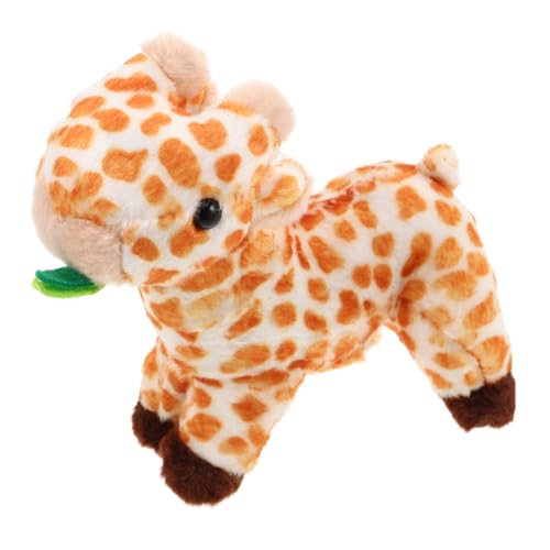 BESTonZON Magnetpuppe auf Schulter Giraffe Tierkostüme für Mädchen tierisches Partykostüm Kinderpartykostüm Giraffe auf Schulter Giraffe Schulterdekoration Plüsch Light Brown von BESTonZON