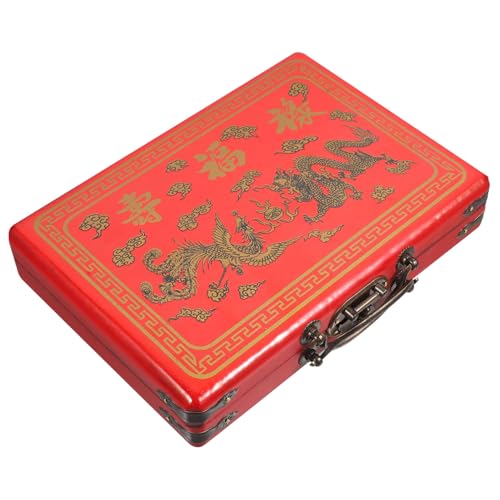 BESTonZON Mahjong Aufbewahrungsbox aus Holz Mahjong Box mit Schließe Vielseitige Aufbewahrung und Andere Gegenstände für Spieleabende und Sammler BESTonZON Mahjong Aufbewahrungsbox aus Holz Mahjong Box mit Schließe Vielseitige Aufbewahrung und Andere Gegenstände für Spieleabende und Sammler von BESTonZON