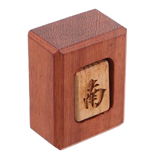 BESTonZON Mahjong Windanzeiger aus Rotem Holz Traditionelles Chinesisches Mahjong Zubehör für Händler Klarer Richtungsanzeiger Kultiviertes Design Spielerfreundlich für Freizeit von BESTonZON