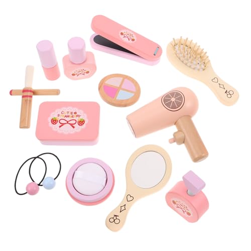 BESTonZON Make -up -spielzeugset Machen Sie Make -Vor -Für Mädchen Verkleidungskiste Für Für Kleinkinder Vortäuschen Rosa Holz von BESTonZON