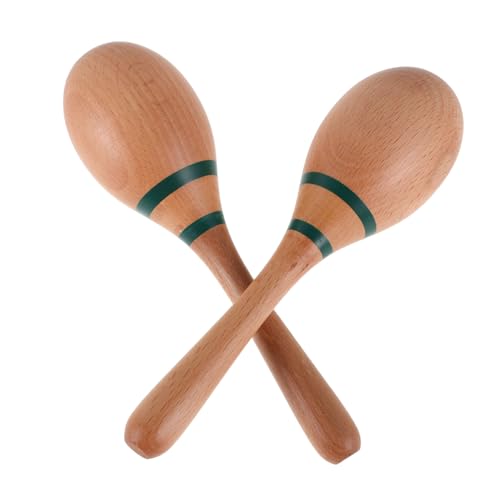 BESTonZON Maracas für Kleinkinder Sicherer Holz Handschüttler Fördert Sensorische Entwicklung Koordinationsförderndes Musikspielzeug für Junge Mädchen und Vorschulkinder Pädagogisches von BESTonZON