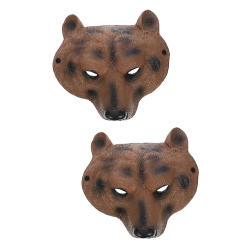 BESTonZON 2stücke Tierschutzmaske Bär Für Und Cosplay Tiermaske Pu-material Und Komfortabel Für Und Maskenbälle von BESTonZON