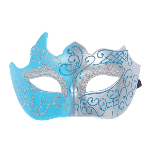 BESTonZON Maske für Maskenball und Halloween Halbe Gesichtsmasken Silber Blau Cosplay Party Maske für Damen und Herren Leicht Bequem und Langlebig Elegante Bunte Verkleidung für Besondere BESTonZON Maske für Maskenball und Halloween Halbe Gesichtsmasken Silber Blau Cosplay Party Maske für Damen und Herren Leicht Bequem und Langlebig Elegante Bunte Verkleidung für Besondere von BESTonZON