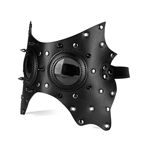 BESTonZON Maskenball Masken Maskerade halloween masken halloweenmaske halloween masks masken für halloween mundschutzmasken karnevalkostüme funny mask Cosplay-Maske Punk-Styling-Maske Black von BESTonZON