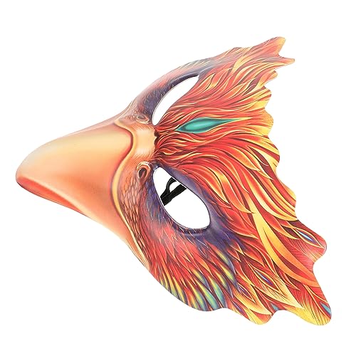 BESTonZON Masquerade Halbmaske Feuerfalken Design aus PU Leder und EVA Dekorative Vogelmaske für Halloween Karneval Kostümball und Cosplay Atmungsaktiv und Komfortabel für Erwachsene BESTonZON Masquerade Halbmaske Feuerfalken Design aus PU Leder und EVA Dekorative Vogelmaske für Halloween Karneval Kostümball und Cosplay Atmungsaktiv und Komfortabel für Erwachsene von BESTonZON