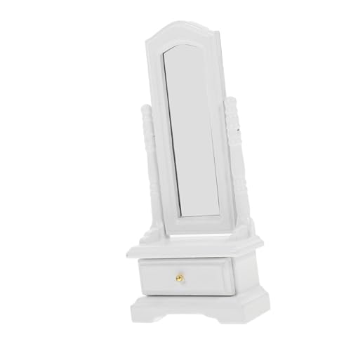 BESTonZON Maßstab Eleganter Weißer Spiegel Dekoratives Element und Funktionales Möbelstück für Kleine Puppen und Miniaturen BESTonZON Maßstab Eleganter Weißer Spiegel Dekoratives Element und Funktionales Möbelstück für Kleine Puppen und Miniaturen von BESTonZON