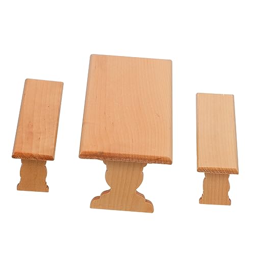 BESTonZON Maßstab Mini Holz Tisch und Stuhl Kinderzimmer Dekoration Glatte Oberfläche Fördert Kreativität und Fantasie bei Kindern BESTonZON Maßstab Mini Holz Tisch und Stuhl Kinderzimmer Dekoration Glatte Oberfläche Fördert Kreativität und Fantasie bei Kindern von BESTonZON