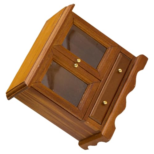 BESTonZON Maßstab Miniatur Möbel Doppel tür Schrank für DIY Puppenhaus Dekoration von BESTonZON