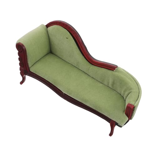 BESTonZON Maßstab Puppenhaus Möbel Mini Chaise Lounge Europäischer Stil Realistisches Holz Sofa für DIY Szenen und Rollenspiele BESTonZON Maßstab Puppenhaus Möbel Mini Chaise Lounge Europäischer Stil Realistisches Holz Sofa für DIY Szenen und Rollenspiele von BESTonZON