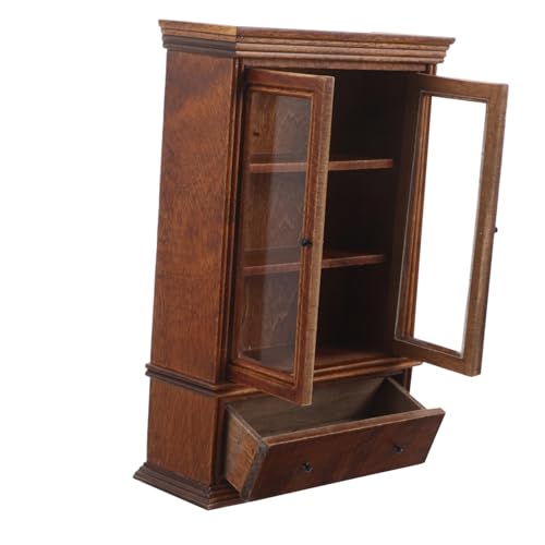 BESTonZON Maßstab Retro Stil Platzsparendes Design Glatte Kastanienoberfläche DIY Möbel für Puppenhaus Wohnzimmer Dekoration von BESTonZON
