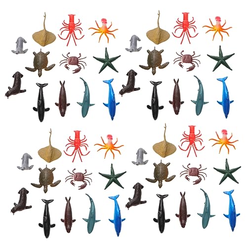 BESTonZON Meerestier Realistische Mini Meerestiere Figuren Für Party Zubehör Für Kleinkinder Tauchspielzeug Lernspielzeug Für Jahre Und Älter von BESTonZON