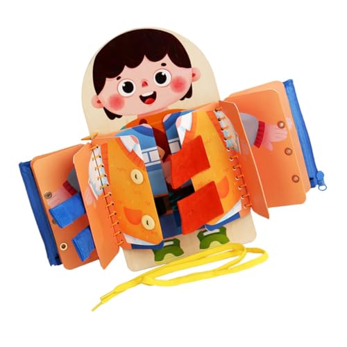 BESTonZON Mehrschichtiges Busy-Board interaktives Kleinkindspielzeug Lernaktivität für Kleinkinder 1-3 kinderbeschäftigung geschicklichkeitsspiele für Kinder Karikatur Aktivitätstafel Reisen von BESTonZON