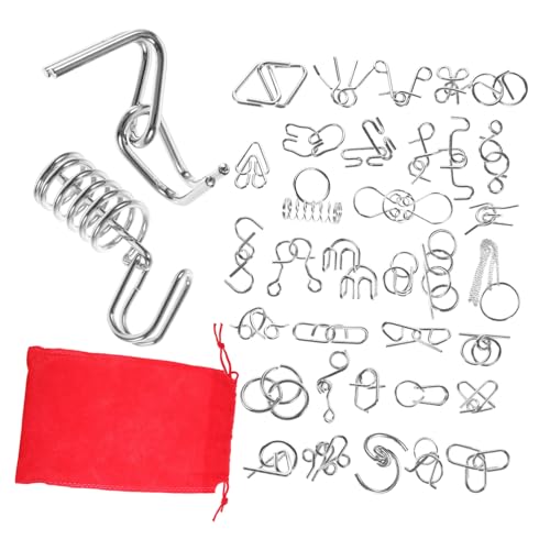 BESTonZON Metall Gehirn Teaser Puzzle Teilig Metall Draht Knobelspiele Lernspielzeug für Schüler Fördert Problemlösung Kognitive Fähigkeiten Entspannung BESTonZON Metall Gehirn Teaser Puzzle Teilig Metall Draht Knobelspiele Lernspielzeug für Schüler Fördert Problemlösung Kognitive Fähigkeiten Entspannung von BESTonZON