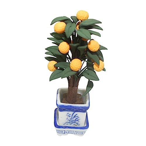 BESTonZON Mini Baum Zubehör Miniatur Orangenbaum Figuren Mini Baum Im Topf Kleine Topfpflanze Keramik Bonsai Ornament BESTonZON Mini Baum Zubehör Miniatur Orangenbaum Figuren Mini Baum Im Topf Kleine Topfpflanze Keramik Bonsai Ornament von BESTonZON