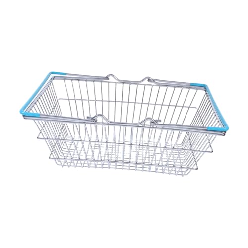 BESTonZON Mini Einkaufskorb für Handlicher Miniatur Einkaufswagen Griff Hellblau Kompakt und Tragbar für Kaufladen und Partydekoration BESTonZON Mini Einkaufskorb für Handlicher Miniatur Einkaufswagen Griff Hellblau Kompakt und Tragbar für Kaufladen und Partydekoration von BESTonZON